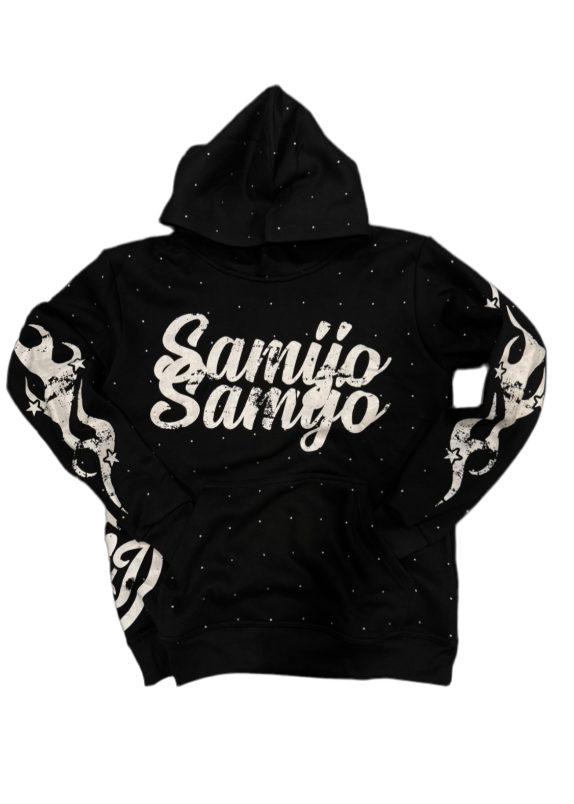 “BLACK” RHINESTONE HOODIE